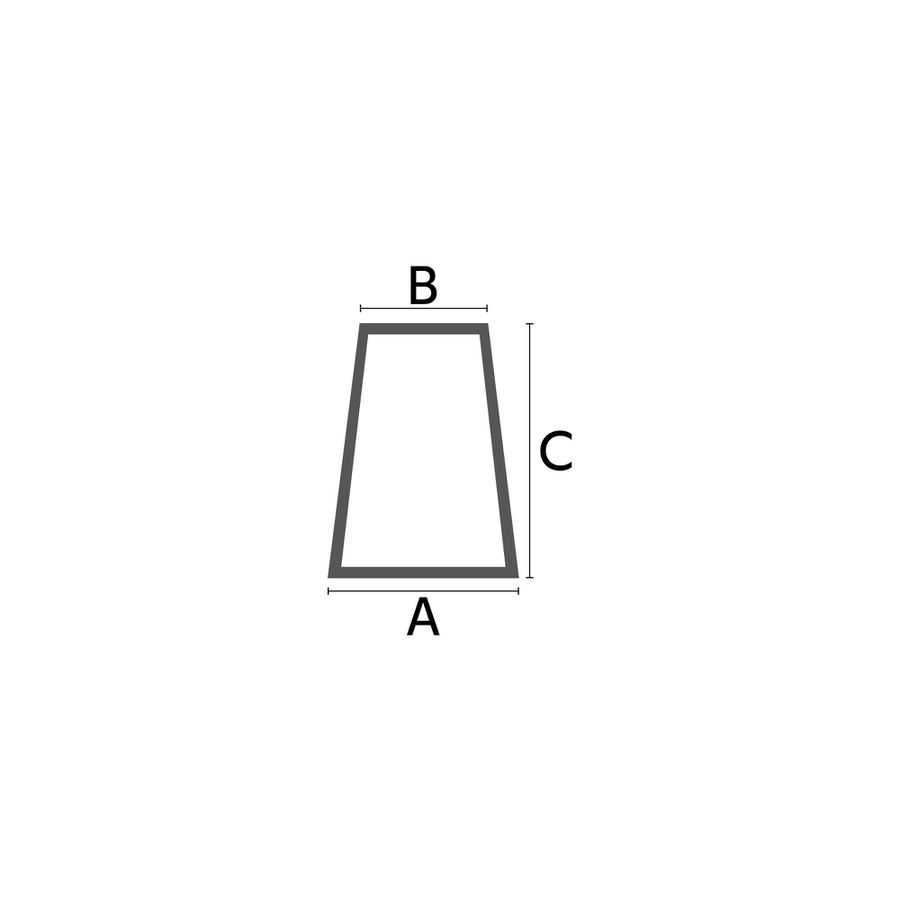 c) Trapezprofile hohl 15 x 10 x 20 mm Bd. à 50 m