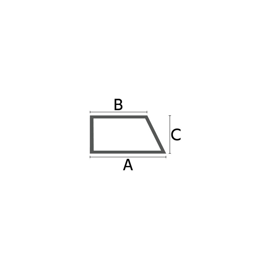 h) Trapezprofile 20 x 15 x 10 mm einseitig, hohl
