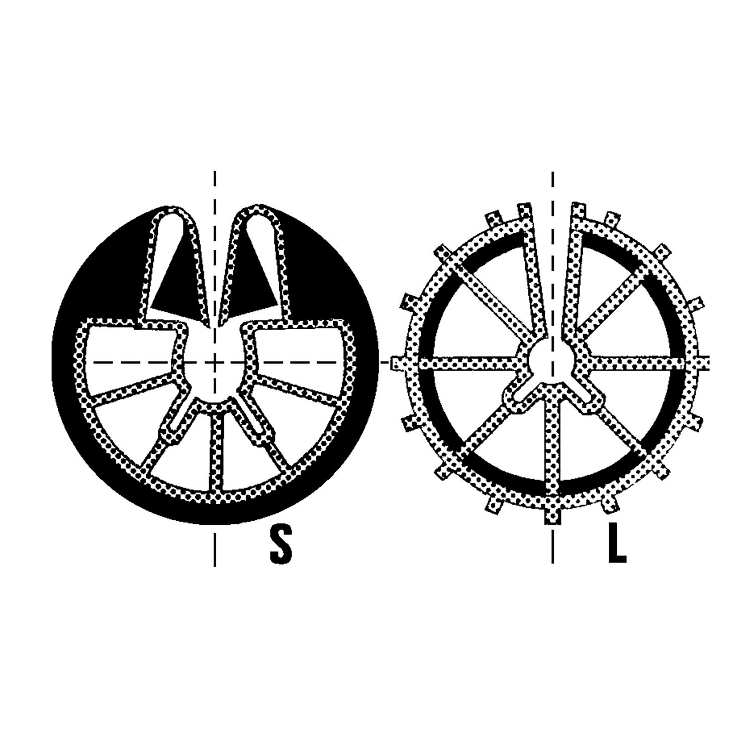 Distanzhalter rund UNI 20 mm  verp. à 1000 Stk.