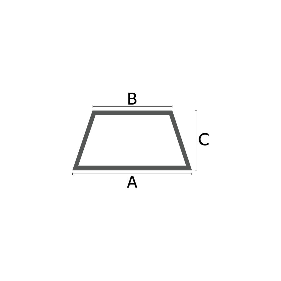 e) Trapezprofile hohl 30 x 20 x 15mm