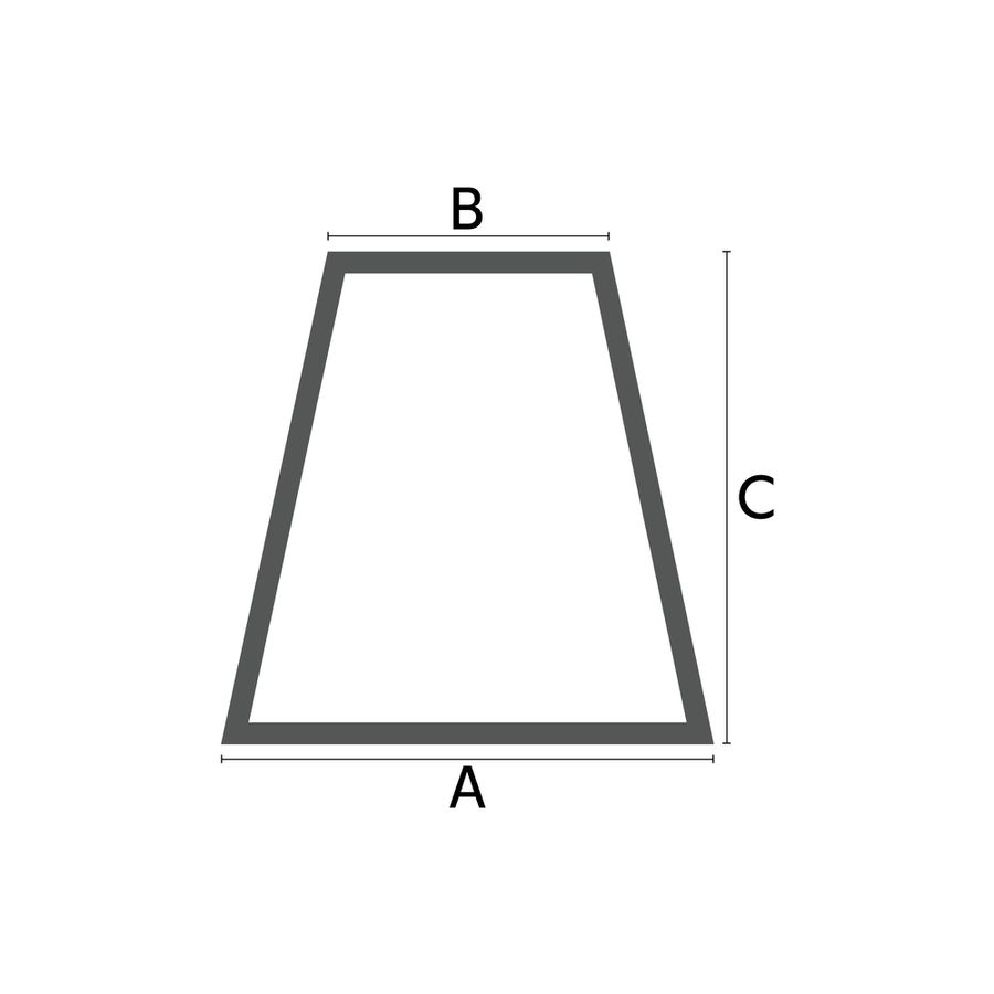 b) Trapezprofile hohl 35 x 20 x 35mm