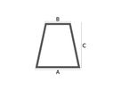 b) Trapezprofile hohl 35 x 20 x 35mm