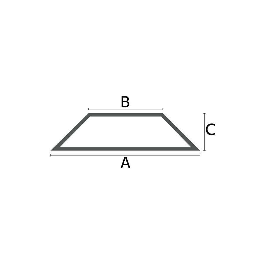 g) Trapezprofile hohl 40 x 20 x 10 mm H= 10mm